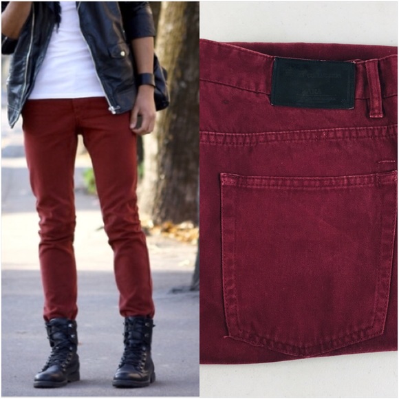Zara Other - Zara Man Burgundy Straight Leg Cotton Pants GUC